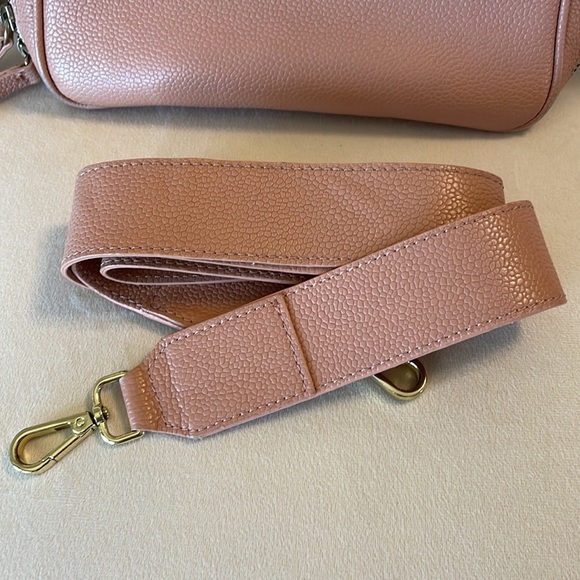 Vittoria Napoli crossbody / handbag Med lots space genuine leather peach rose - Picture 2 of 16